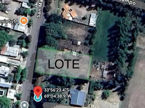 Venta lote  pareditas , san carlos