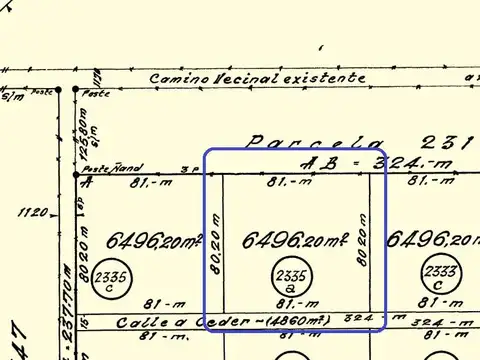 Terreno en Venta 81  mts Fondo