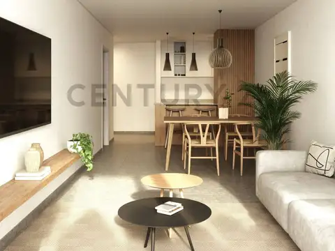 Departamento 2 ambientes con 2 baños