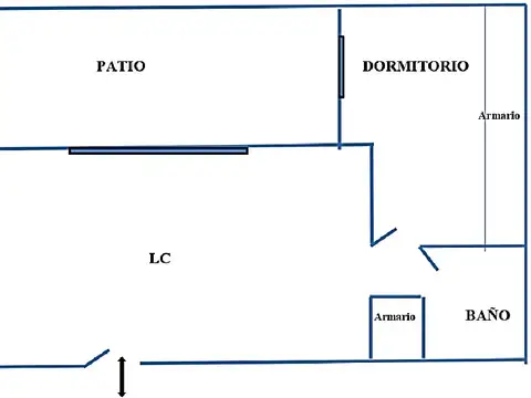 Departamento en Alquiler de 1 dormitorio