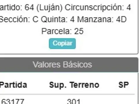 Terreno en Venta en Lujan, USD 287.000