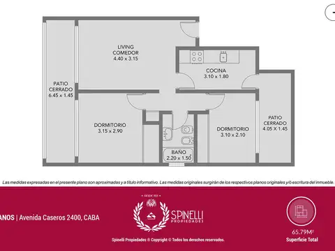 Departamento en Venta de 2 dormitorios
