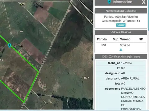 Ruta Provincial 6, San Vicente 100