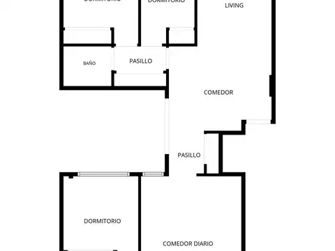 Departamento 5 ambientes con 2 baños