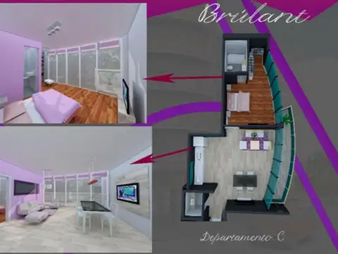 Departamento en Venta con 1 cocheras