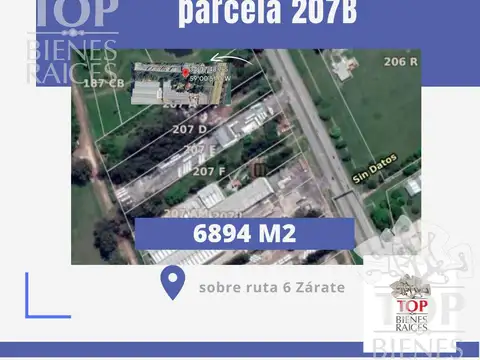 FRACCION INDUSTRIAL SOBRE RUTA 6 ZARATE