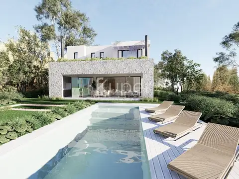 Casa en venta sobre el lago con 4 dormitorios en Laguna Grande, Villanueva -