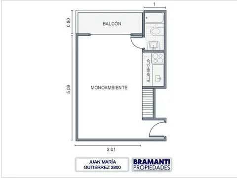Departamento en Venta de Monoambiente