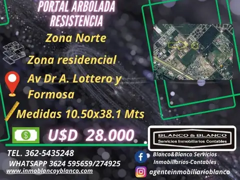Se VENDE Terreno en Zona Norte