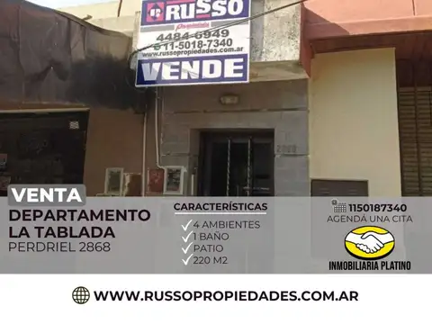 Venta PH Tablada 4 ambientes
