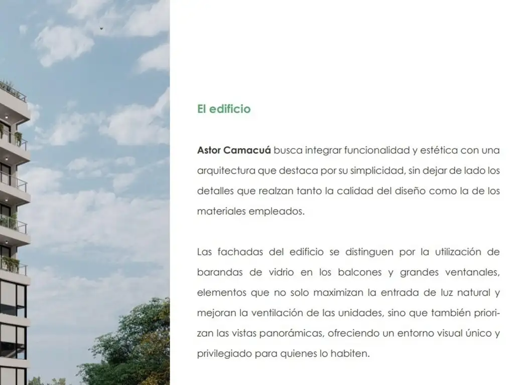 Astor Camacua de 1 Dormitorios