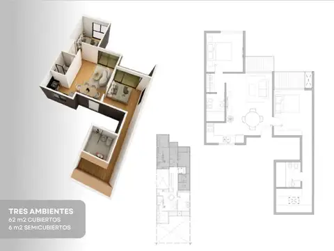 VENTA EN POZO MORON - DEPARTAMENTOS 1 2 & 3 AMBIENTES