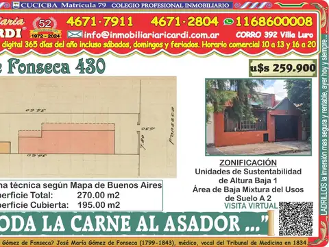 TODA LA CARNE  AL ASADOR - Terreno 7.79x34.66