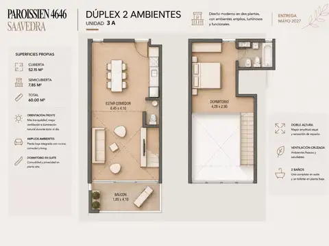 VENTA 3amb 80mts - DESARROLLO PAROISSIEN 4646