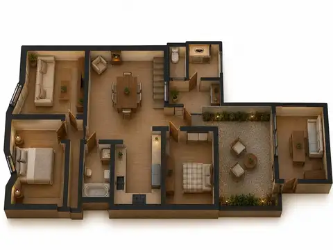 Depto Tipo Casa en Venta de 3 dormitorios