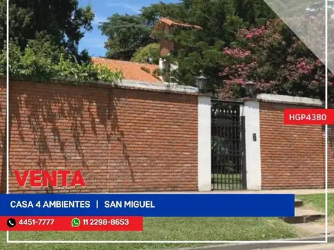 Casa - Venta - Argentina, San Miguel - Int. Juan Irigoin 2491