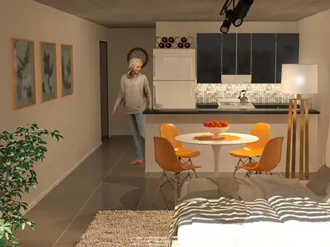 Departamento Monoambiente con 1 baño