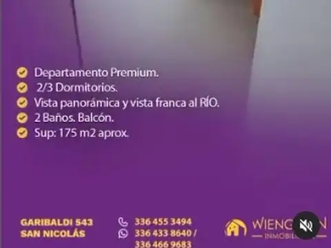 Vendo departamento a estrenar frente a la Plaza Mitre