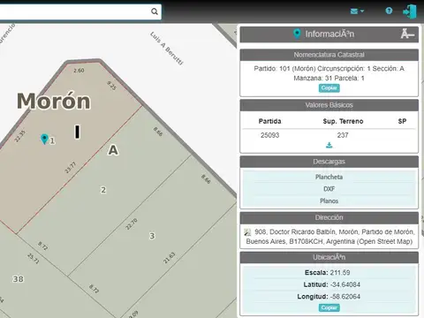 Terreno en Venta en Moron Norte, USD 115.000