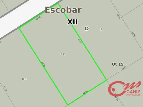 Terreno en Venta 30  mts Fondo