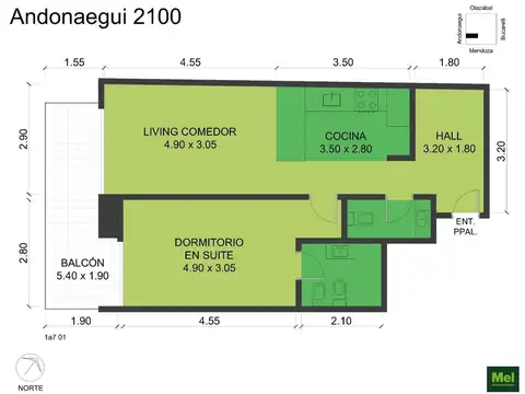 Andonaegui 2100, Piso 1