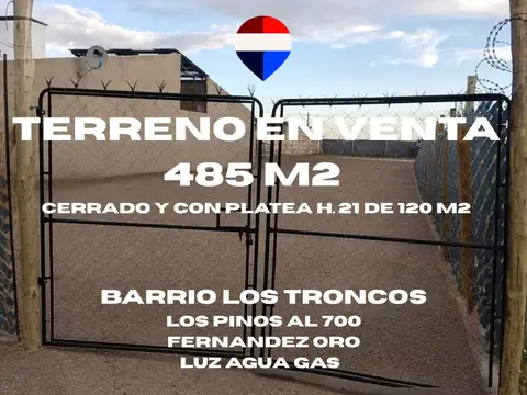 Venta terreno fernandez oro