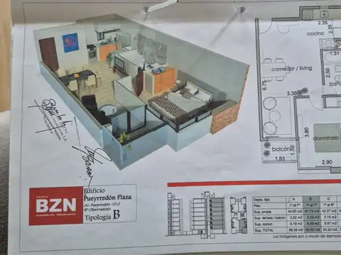 Departamento en Venta de 1 dormitorio