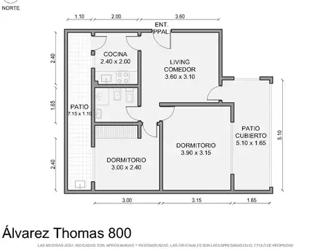 Departamento en Venta de 3 ambientes