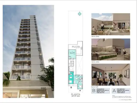 Dos ambientes con balcón. Céntrico pileta S.U.M.