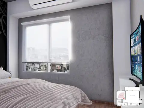 Departamento 2 ambientes con 1 baño