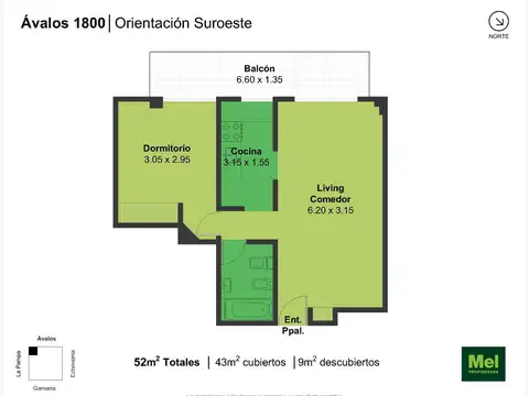 Avalos 1800, Piso 1