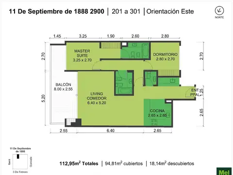 11 De Septiembre 2900, Piso 2