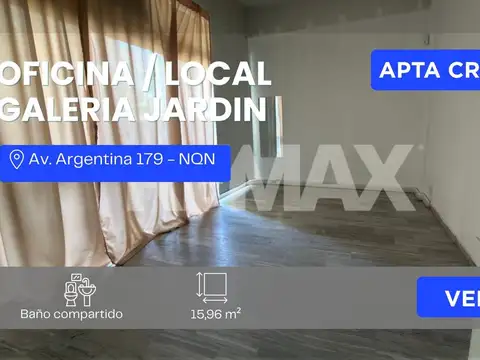VENTA OFICINA/LOCAL GALERIA JARDIN AV. ARGENITINA 