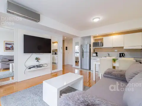Departamento 2 ambientes con terraza propia en alquiler temporario en Las Cañitas