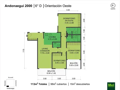 Andonaegui 2000, Piso 6