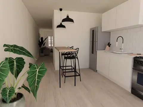 Depto Tipo Casa 3 ambientes con 2 baños