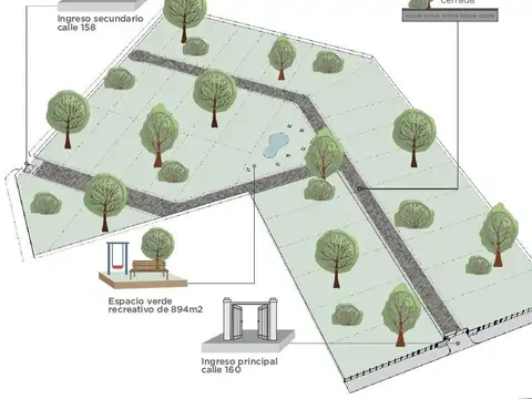 Terreno en venta en barrio cerrado - Calle 160 y 470 - City Bell - La Plata