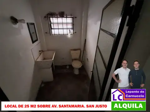 LOCAL EN ALQUILER. SOBRE AVENIDA SANTAMARÍA AL 2.500 EN SAN JUSTO.