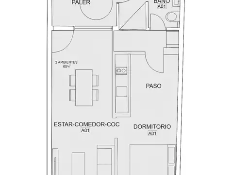 Departamento en Venta en Caballito, USD 112.500