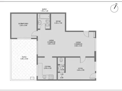 Depto Tipo Casa en Venta de 2 dormitorios