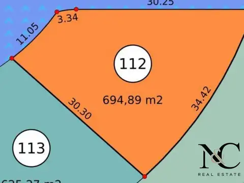 Terreno en Venta de 695,0 m2