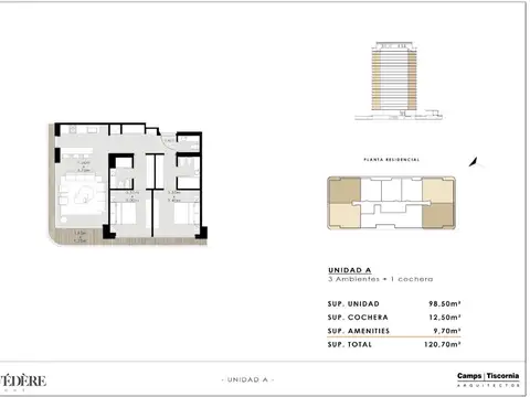 Departamento en Venta de 3 ambientes