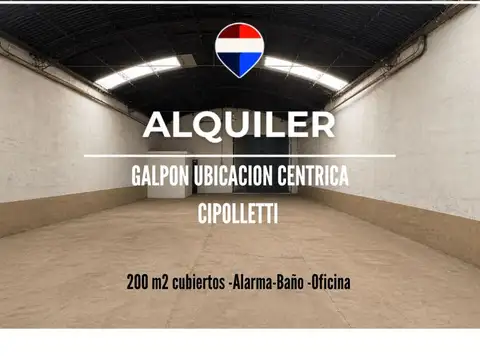 ALQUILER COMERCIAL GALPON CIPOLLETTI