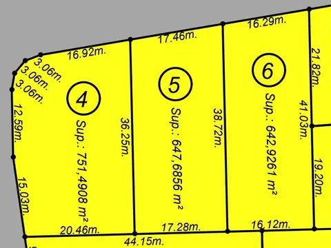 Terreno en Venta de 643,0 m2
