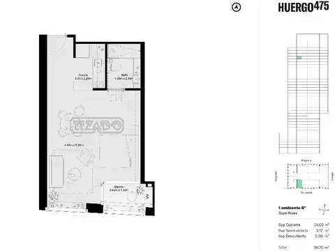 Departamento en Venta de Monoambiente