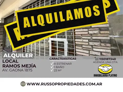 Alquiler Local Comercial en Ramos Mejia