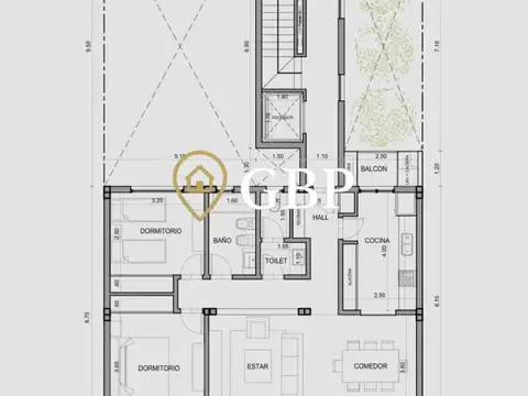 Departamento 3 ambientes con 2 baños
