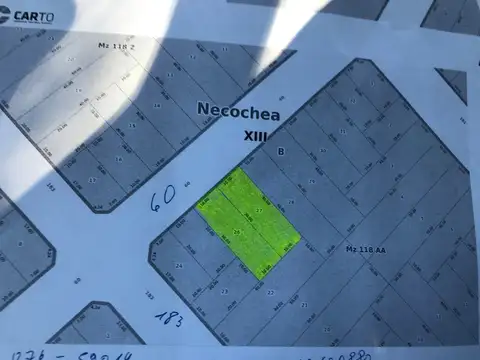 dos terrenos sobre calle 60 entre 183 y 181 juntos 10 x 30 