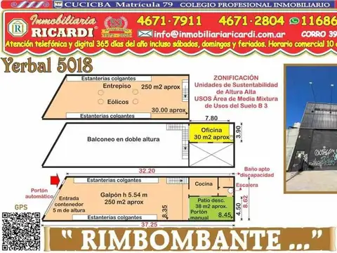 MONUMENTAL GALPON  entrada conteiner facil maniobra 