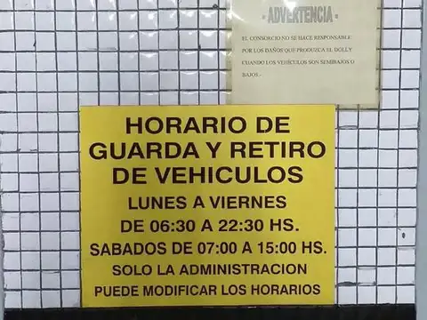 Cochera Fija en Venta en Microcentro